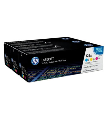 Tóner original hp nº125a multipack/ cian/ magenta/ amarillo