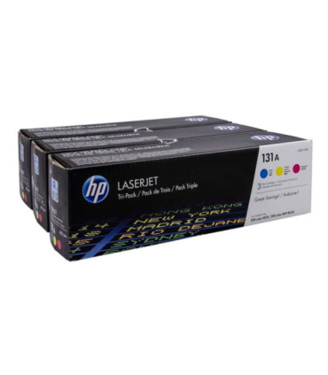 Tóner original hp nº131a multipack/ cian/ amarillo/ magenta