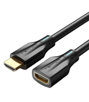 Cable alargador hdmi 8k vention ahbbf/ hdmi macho - hdmi hembra/ 1m/ negro