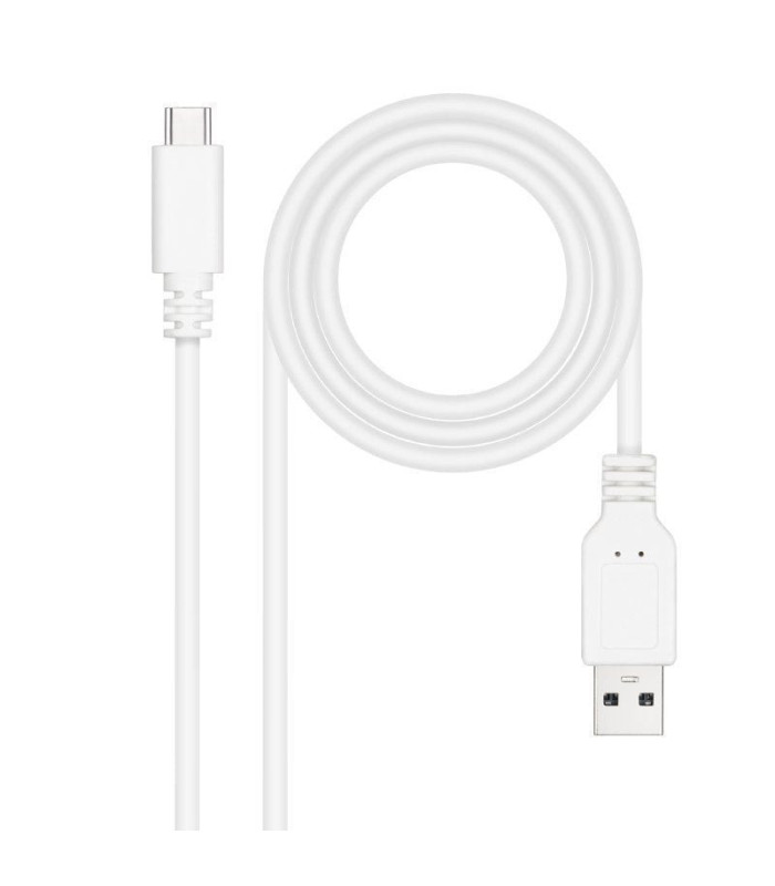 Cable usb 2.0 nanocable 10.01.2100-w/ usb tipo-c macho - usb macho/ 480mbps/ 50cm/ blanco