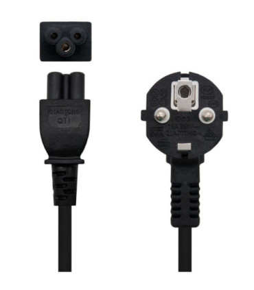 Cable alimentación trébol nanocable 10.22.0302-l300/ schuko macho - c5 hembra/ 3m/ negro