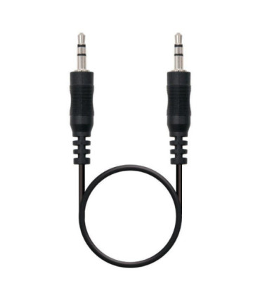 Cable estéreo nanocable 10.24.0120/ jack 3.5 macho - jack 3.5 macho/ 20m/ negro