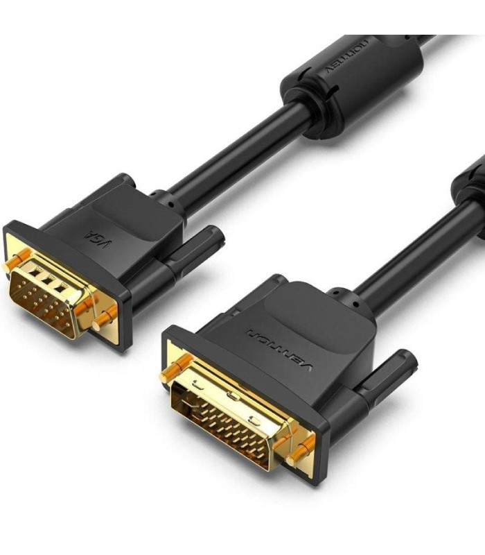 Cable conversor vention eacbi/ dvi-i macho - vga macho/ 3m/ negro