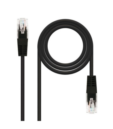 Cable de red rj45 utp nanocable 10.20.0401-bk/ cat.6/ 1m/ negro