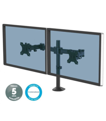 Soporte de mesa para 2 monitores fellowes 8502601/ hasta 8kg