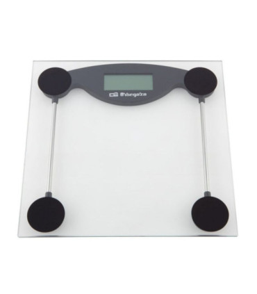 Báscula de baño orbegozo pb-2211/ hasta 150kg/ cristal