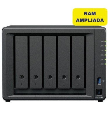 Nas synology diskstation ds1525+/ 5 bahías 3.5'- 2.5'/ 32gb ddr4/ formato torre