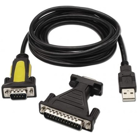 Cable conversor impresora aisens a104-0039/ usb macho - db9 macho/ 1.8m/ negro