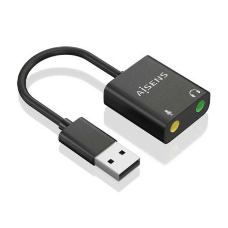 Tarjeta de sonido aisens a106-0769/ usb macho - 2xjack 3.5 hembra