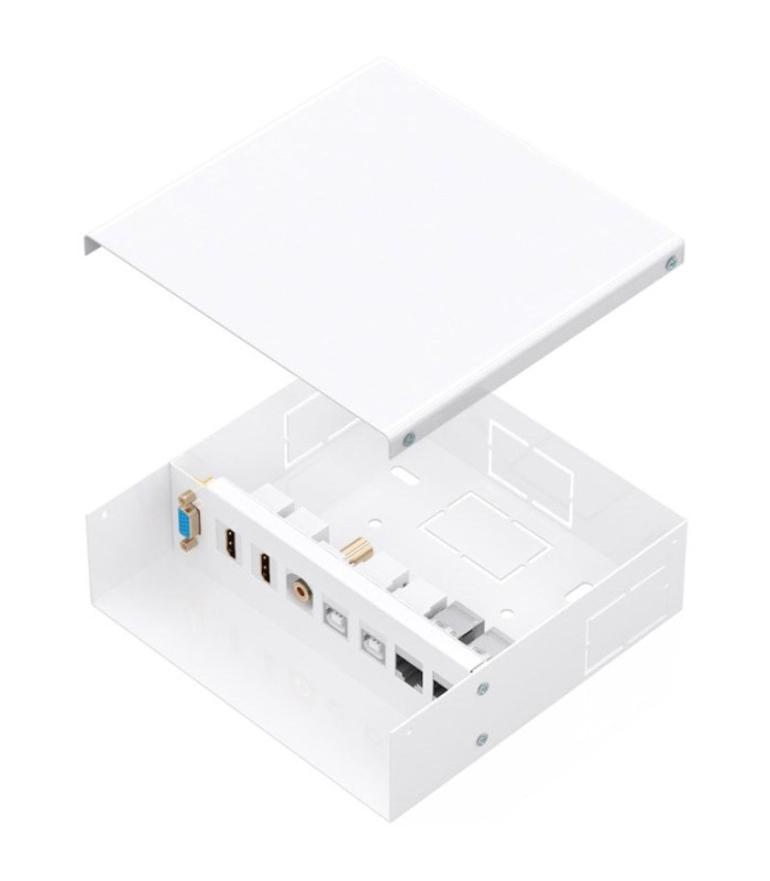 Caja de conexiones aisens a127-1031/ vga - 2x hdmi - jack 3.5 - 2x usb-b - 2x rj45