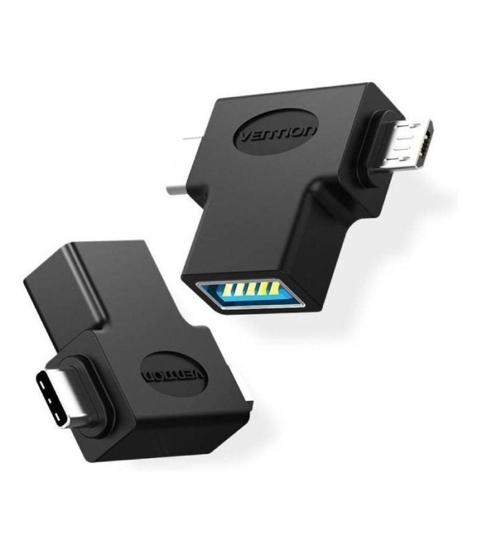 Adaptador usb 3.0 vention cdib0/ usb tipo-c macho - microusb macho