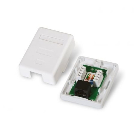 Roseta de superficie aisens a138-0296/ cat.5e/ 1 tomas
