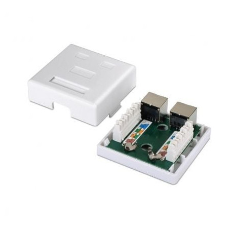 Roseta de superficie aisens a139-0304/ cat.6/ 2 tomas