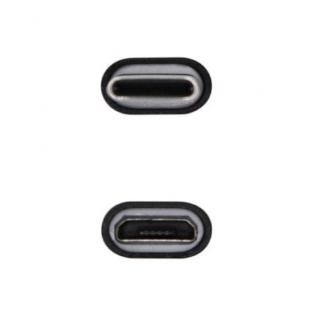 Adaptador usb 2.0 tipo-c aisens a108-0414/ usb tipo-c macho - micro usb hembra