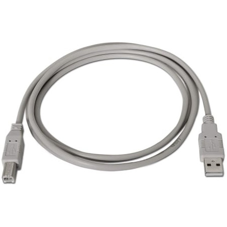 Cable usb 2.0 impresora aisens a101-0001/ usb tipo-b macho - usb macho/ 1m/ beige