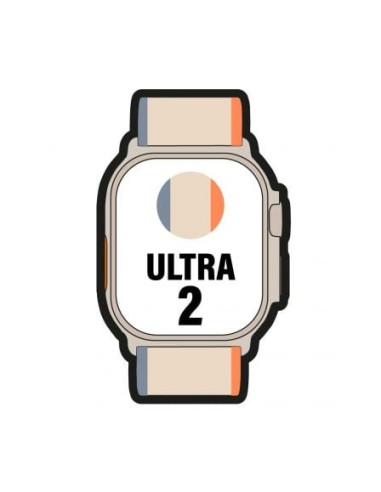 Apple watch ultra 2/ gps/ cellular/ 49mm/ caja de titanio/ correa loop trail naranja/beis s/m