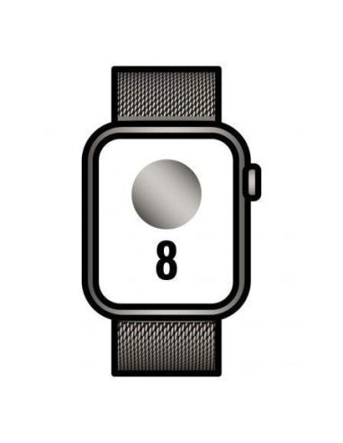 Apple watch series 8/ gps/ cellular/ 41mm/ caja de acero inoxidable grafito/ correa milanese loop grafito