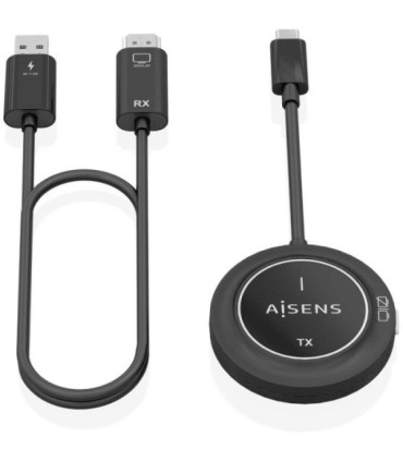 Adaptador/transmisor de vídeo inalámbrico usb tipo-c - hdmi aisens aswl-h2kc30m003-bk
