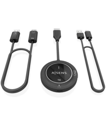 Adaptador/transmisor de vídeo inalámbrico hdmi aisens aswl-h2k30m002-bk