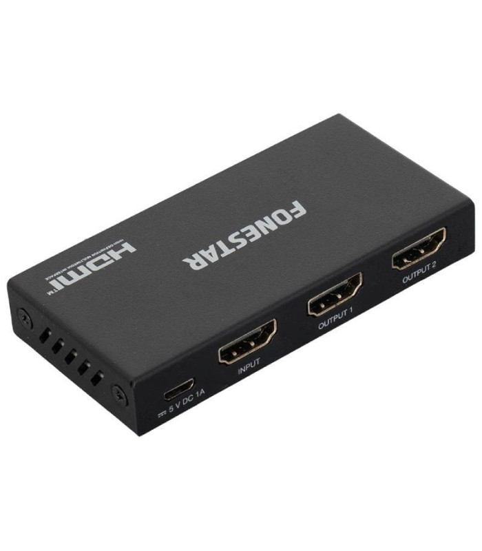Duplicador hdmi fonestar fo-22s2ed/ 2x hdmi hembra - hdmi macho
