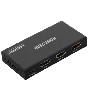 Duplicador hdmi fonestar fo-22s2ed/ 2x hdmi hembra - hdmi macho