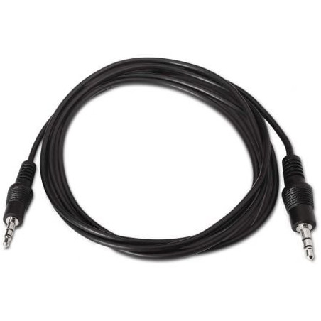 Cable estéreo aisens a128-0141/ jack 3.5 macho - jack 3.5 macho/ hasta 0.1w/ 30cm/ negro