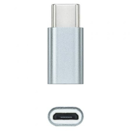 Adaptador nanocable 10.02.0011/ usb tipo-c macho - microusb hembra