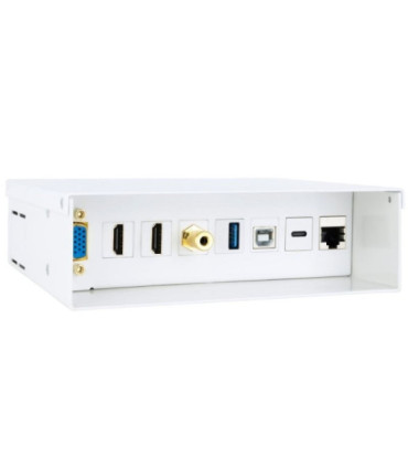 Caja de conexiones nanocable 10.35.0004/ vga - 2x hdmi - jack 3.5 - usb 3.0 - usb tipo-c - usb 2.0 - rj45