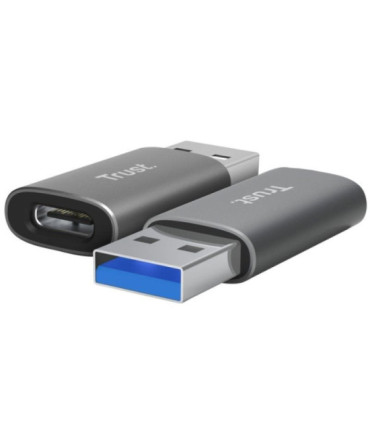 Adaptador usb 3.2 gen2 trust calyx / usb tipo-c hembra - usb macho