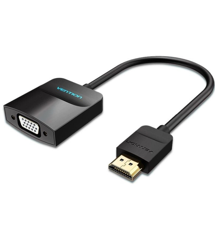Conversor vention 42444/ hdmi macho - vga hembra/ jack 3.5 hembra/ 15cm/ negro