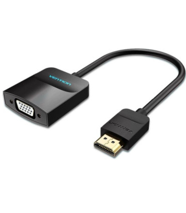 Conversor vention 42444/ hdmi macho - vga hembra/ jack 3.5 hembra/ 15cm/ negro