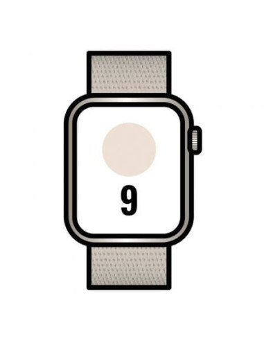 Apple watch series 9/ gps/ cellular/ 45mm/ caja de aluminio blanco estrella/ correa deportiva loop blanco estrella