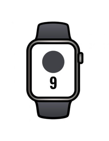 Apple watch series 9/ gps/ cellular/ 45mm/ caja de acero grafito/ correa deportiva medianoche s/m