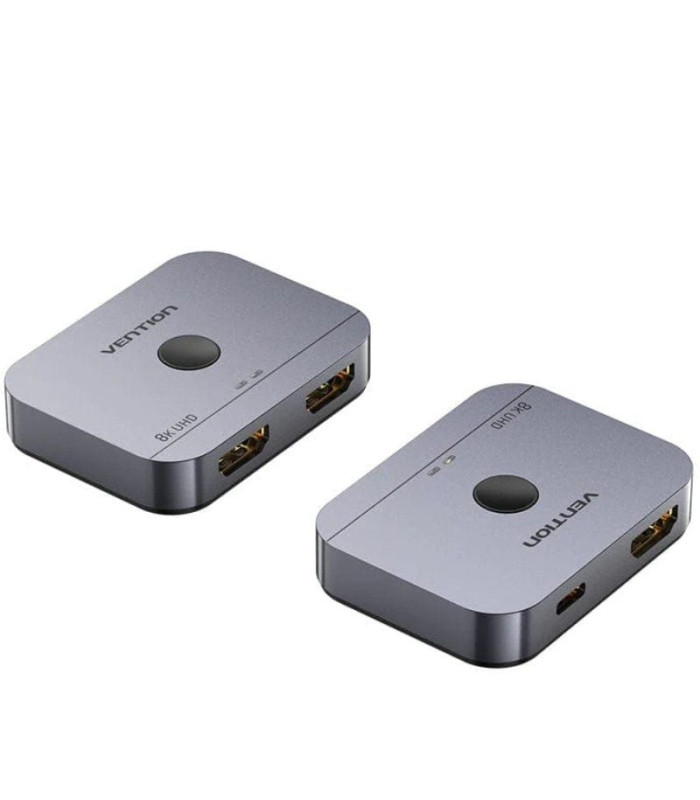 Switch conmutador 8k hdmi 2.1 bidireccional vention akph0 hdmi hembra/usb-c hembra - 2x hdmi hembra