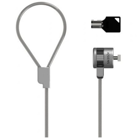 Cable de seguridad para portátiles aisens aslk-d40k02-sl/ 1.5m