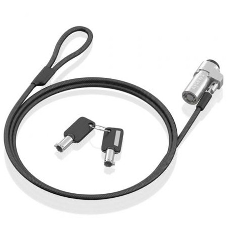 Cable de seguridad tipo nano para portátiles aisens aslk-d45k06-bk/ 1.5m