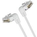 Cable de Red RJ45 UTP Vention IBOWI Cat.6A/ 3m/ Cabeza Rotatoria 360º/ Blanco