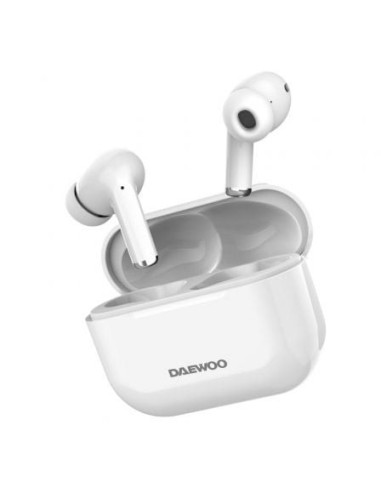 Auriculares bluetooth daewoo dw2002 con estuche de carga/ autonomía 6h/ blancos