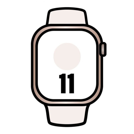 Apple watch series 11/ gps/ 42mm/ oro rosa/ correa deportiva rosa rubor (m/l)