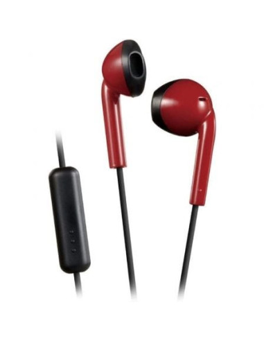 Auriculares jvc ha-f19m-rb/ con micrófono/ jack 3.5/ rojos