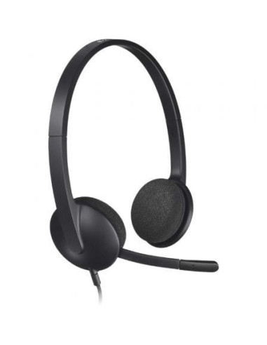 Auriculares logitech h340/ con micrófono/ usb/ negros