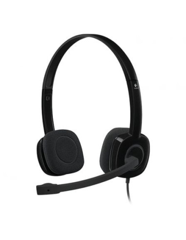 Auriculares logitech h151/ con micrófono/ jack 3.5/ negros