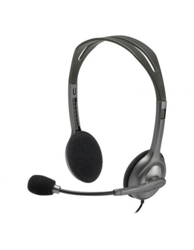 Auriculares logitech h111/ con micrófono/ jack 3.5/ negros