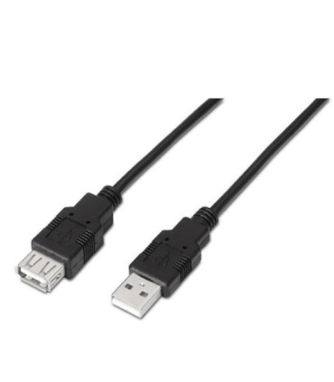 Cable alargador usb 2.0 aisens a101-0017/ usb macho - usb hembra/ hasta 2.5w/ 60mbps/ 3m/ negro