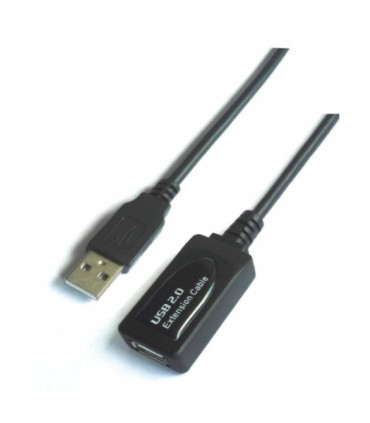 Cable alargador usb 2.0 aisens a101-0019/ usb macho - usb hembra/ hasta 2.5w/ 60mbps/ 10m/ negro