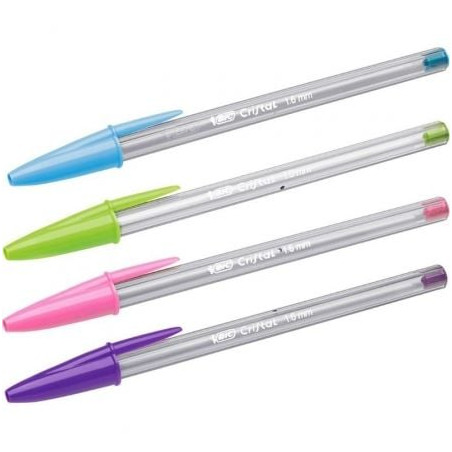 Bolígrafos de tinta de aceite bic cristal fun 524176/ 10 unidades/ colores surtidos