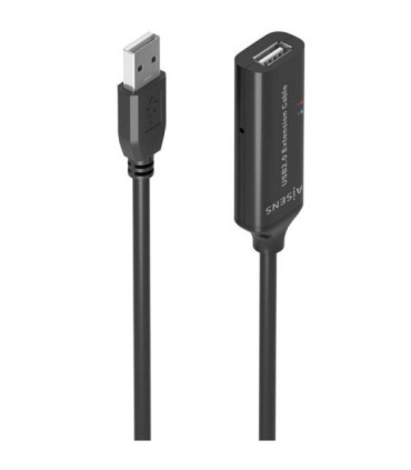 Cable alargador usb 2.0 aisens a101-0916/ usb macho - usb hembra/ 15m/ negro