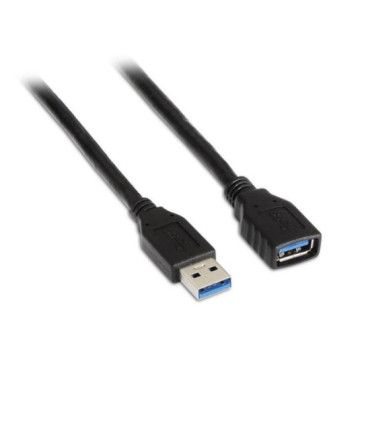Cable alargador usb 3.0 aisens a105-0041/ usb macho - usb hembra/ hasta 9w/ 625mbps/ 1m/ negro