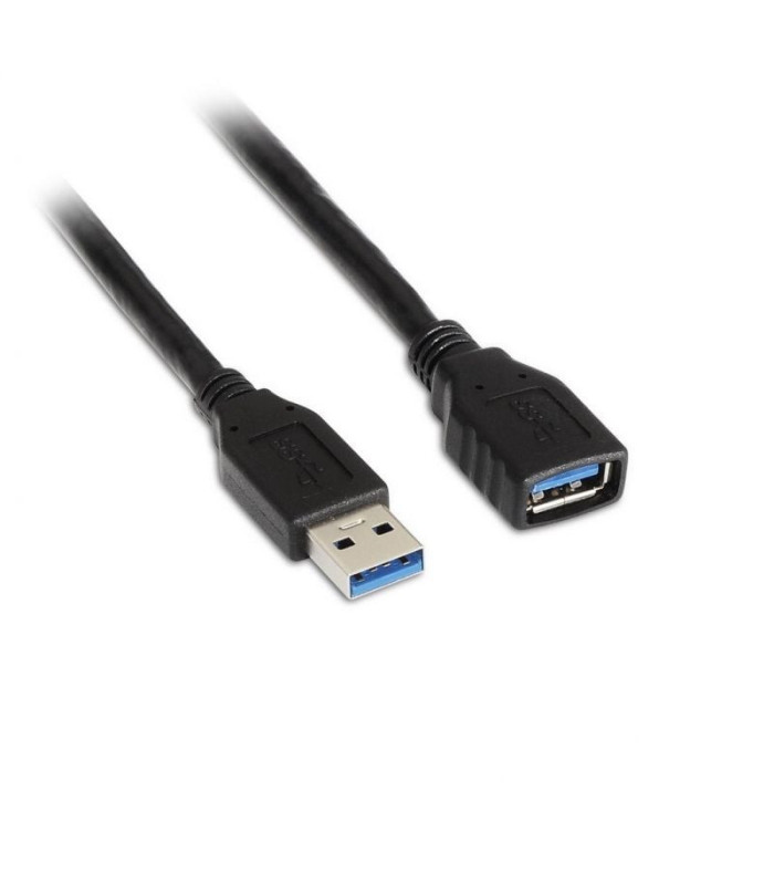 Cable alargador usb 3.0 aisens a105-0042/ usb macho - usb hembra/ hasta 9w/ 625mbps/ 2m/ negro