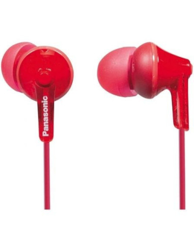 Auriculares intrauditivos panasonic rp-hje125/ jack 3.5/ rojos